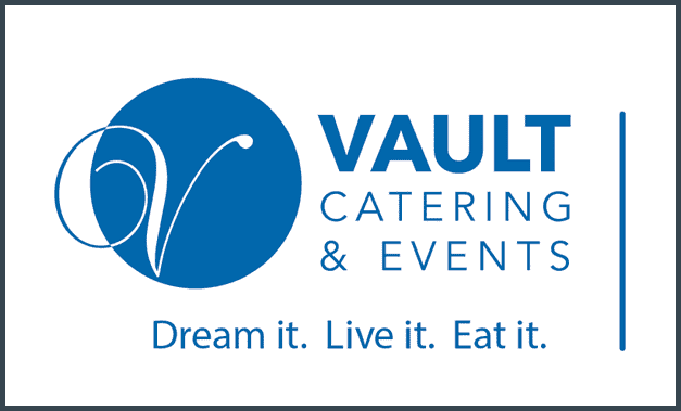 vault catering logo in blue