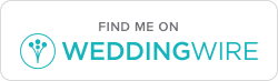 A button that says find me on weddingwire.